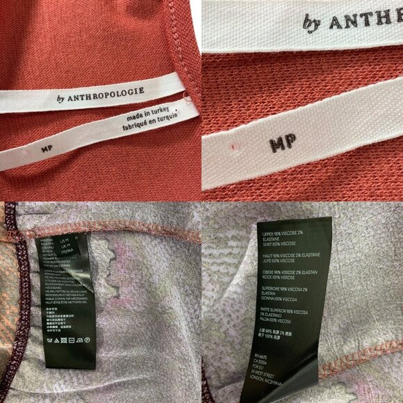 Anthropologie Colima Maxi Dress MP Petite Sleeveless Tiered Colorblock Fall - Picture 3 of 12